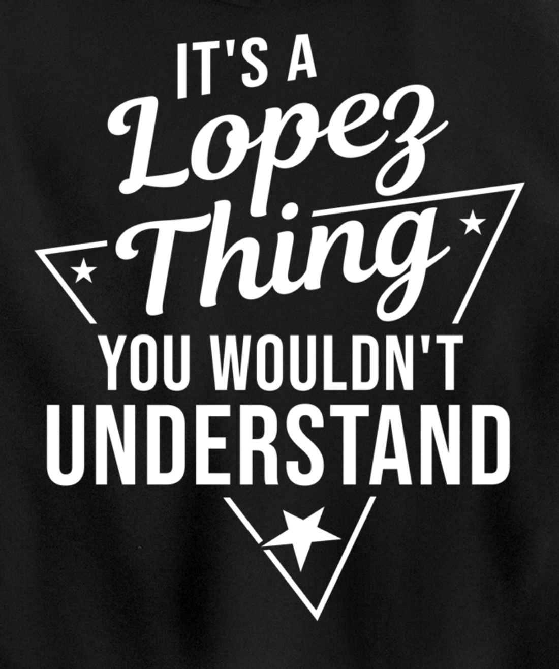 Womens It's A Lopez Thing You Wouldn't Understand Name Gift Pullover Hoodie