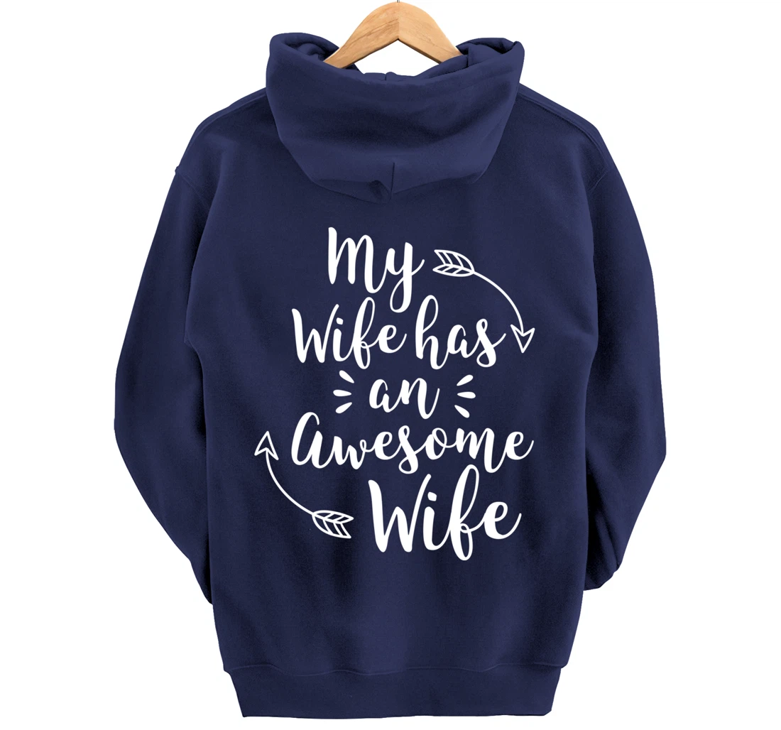 My Wife Has An Awesome Wife Matching Lesbian Couple Pullover Hoodie