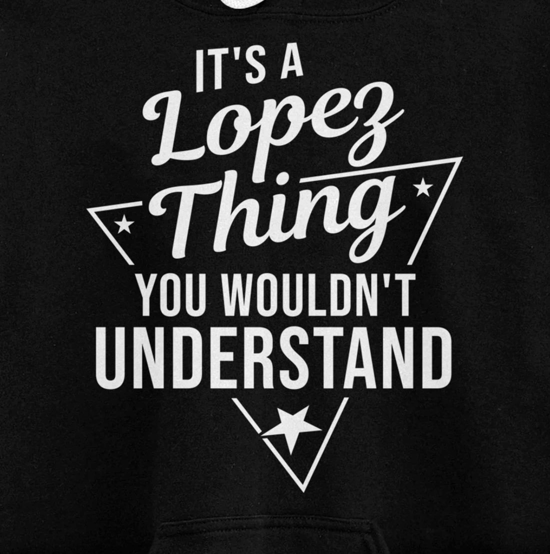 Womens It's A Lopez Thing You Wouldn't Understand Name Gift Pullover Hoodie