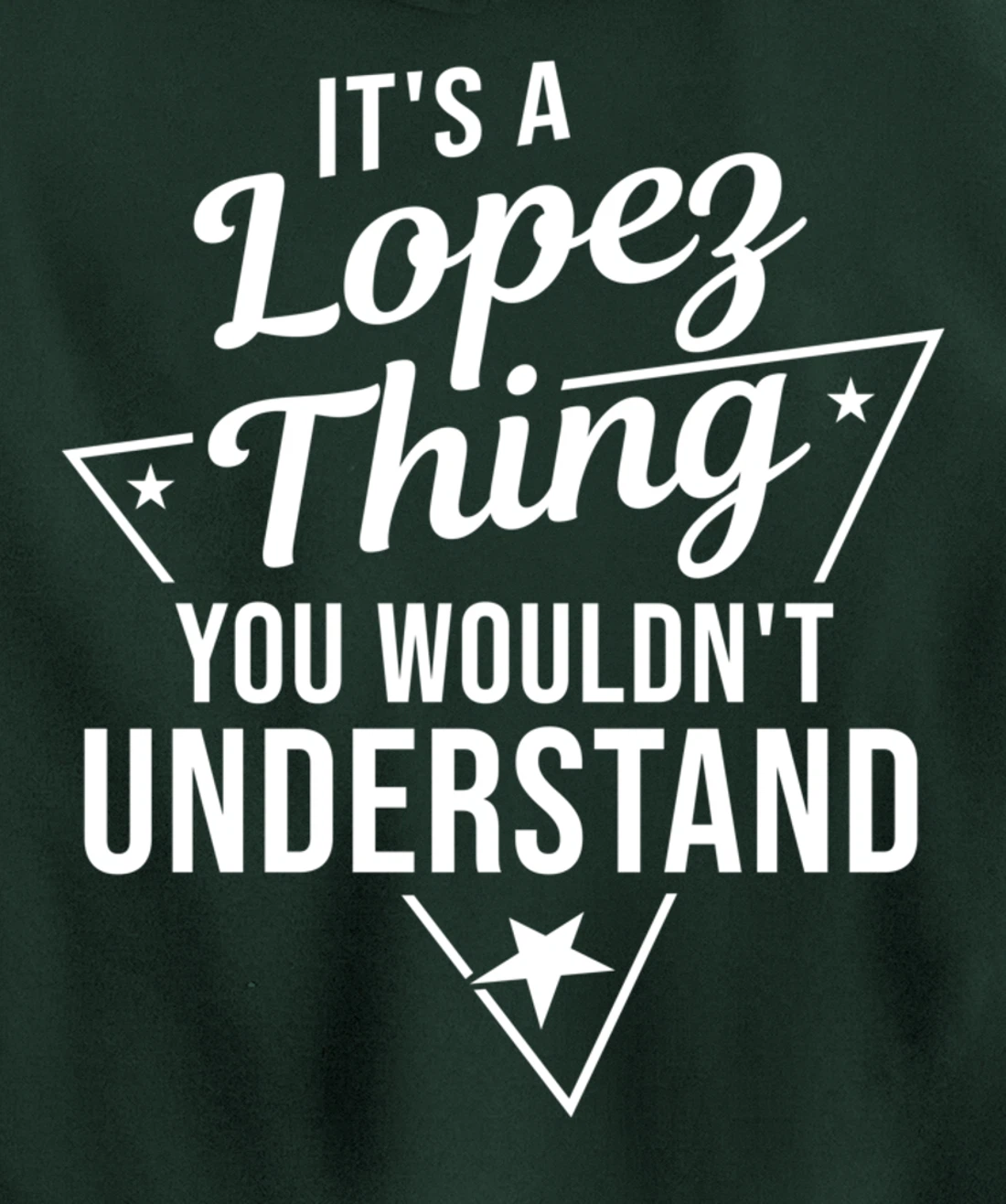 Womens It's A Lopez Thing You Wouldn't Understand Name Gift Pullover Hoodie
