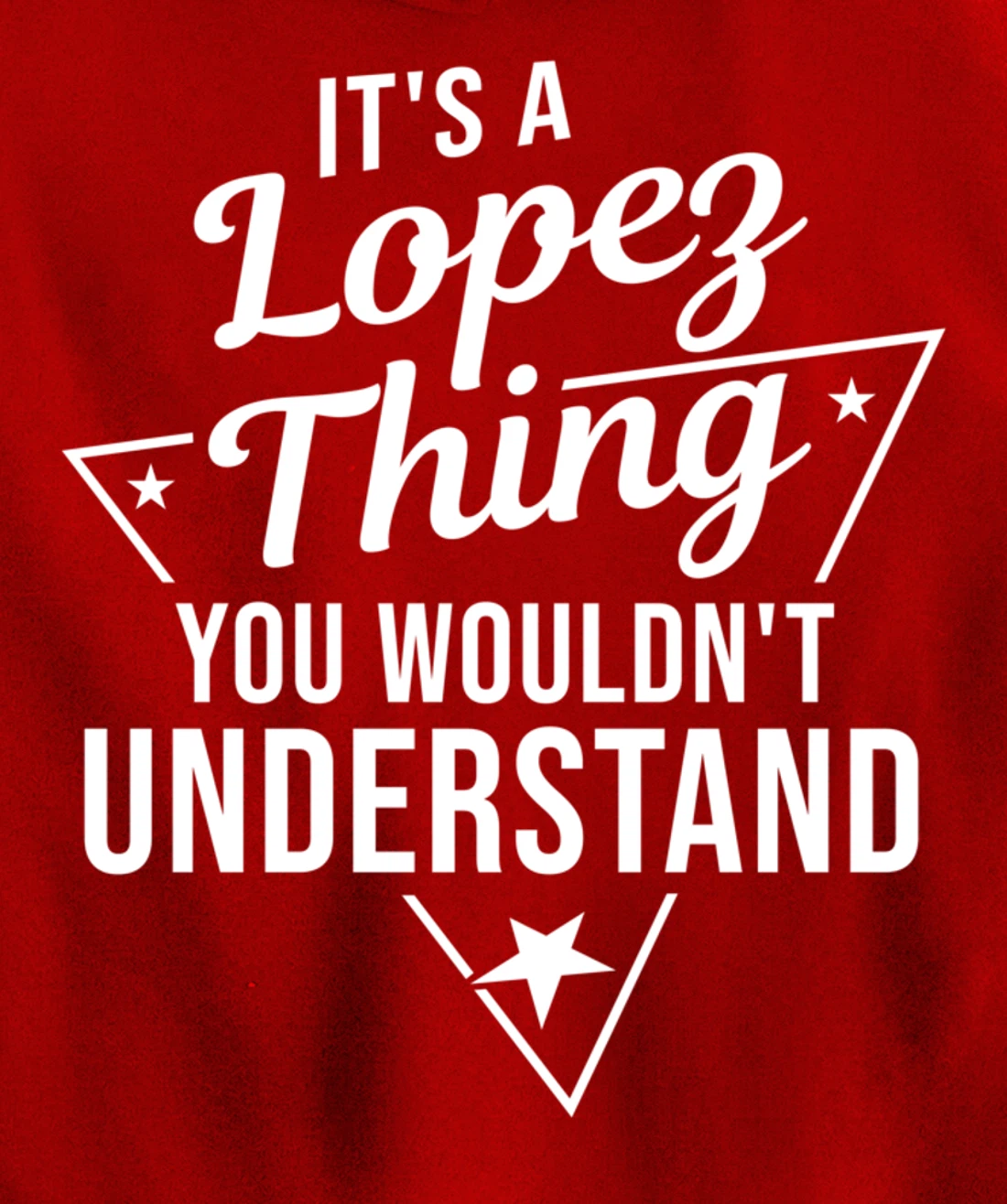 Womens It's A Lopez Thing You Wouldn't Understand Name Gift Pullover Hoodie