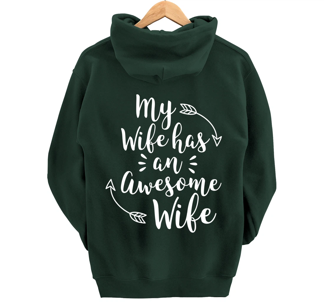 My Wife Has An Awesome Wife Matching Lesbian Couple Pullover Hoodie