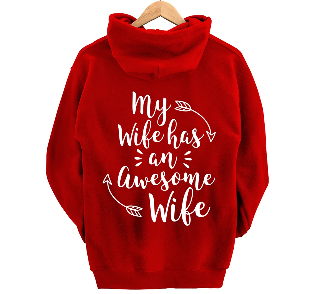 My Wife Has An Awesome Wife Matching Lesbian Couple Pullover Hoodie