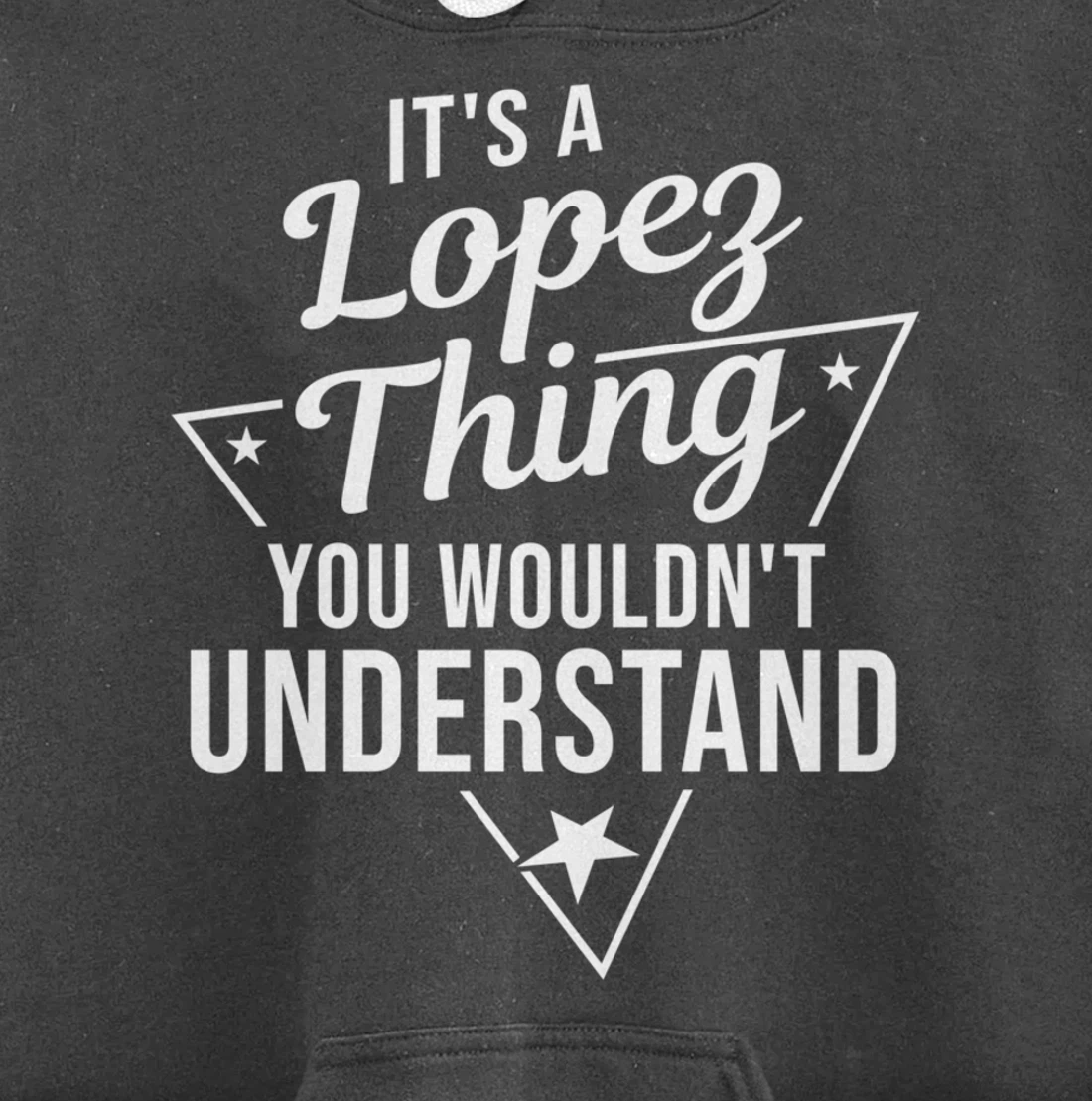 Womens It's A Lopez Thing You Wouldn't Understand Name Gift Pullover Hoodie