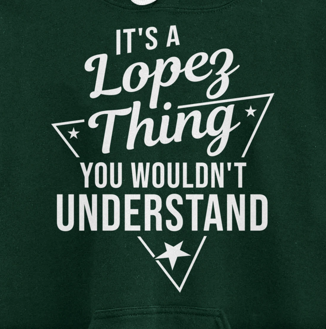Womens It's A Lopez Thing You Wouldn't Understand Name Gift Pullover Hoodie