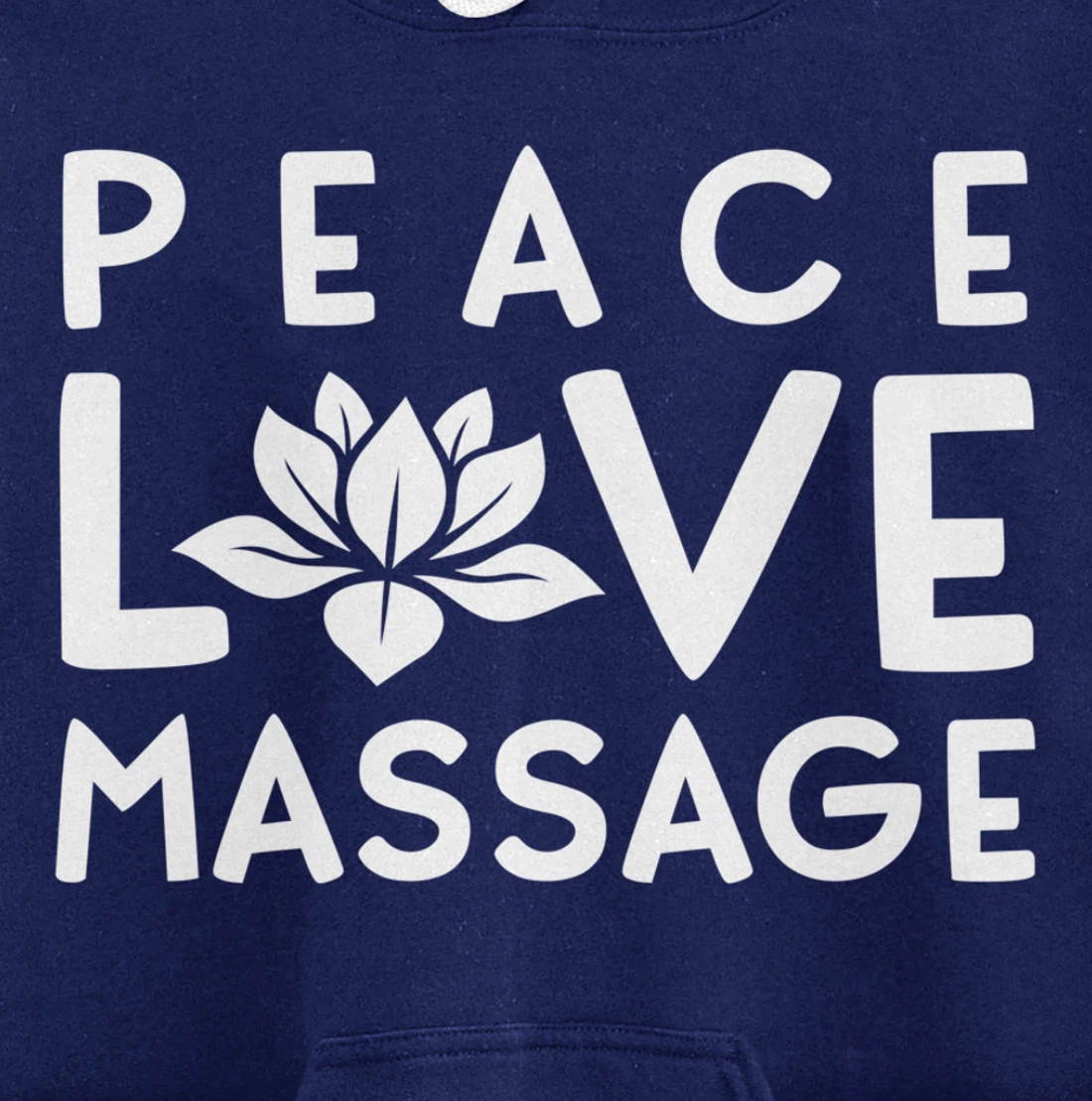 Funny Peace Love Massage Therapist Gifts For Women Therapy Pullover Hoodie