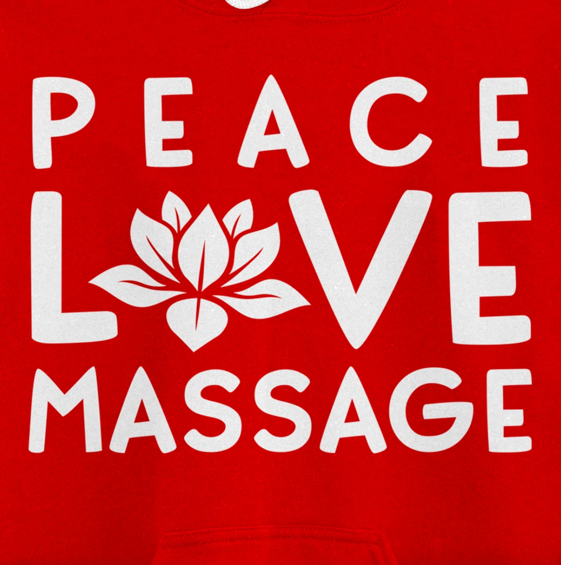 Funny Peace Love Massage Therapist Gifts For Women Therapy Pullover Hoodie