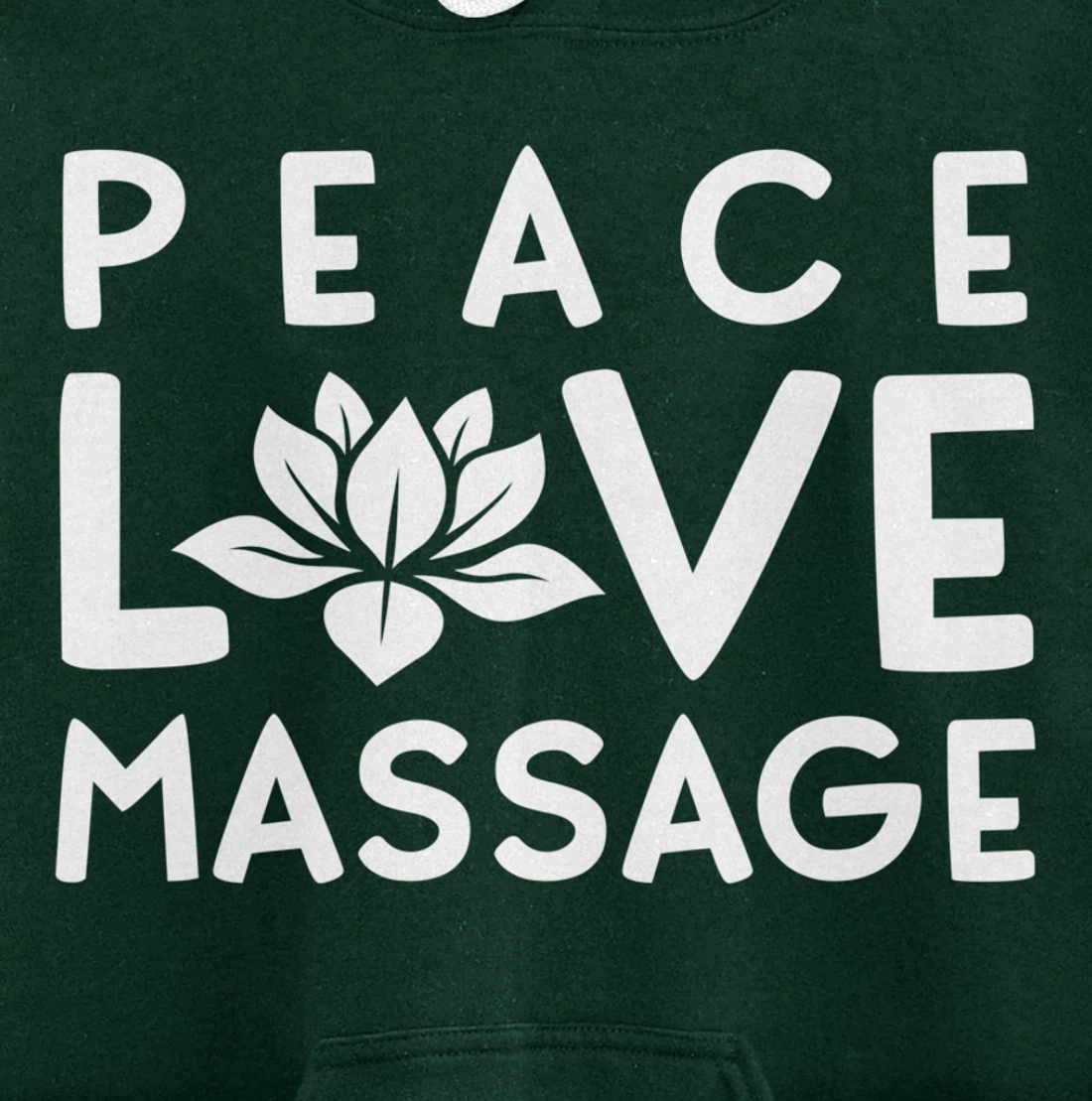 Funny Peace Love Massage Therapist Gifts For Women Therapy Pullover Hoodie