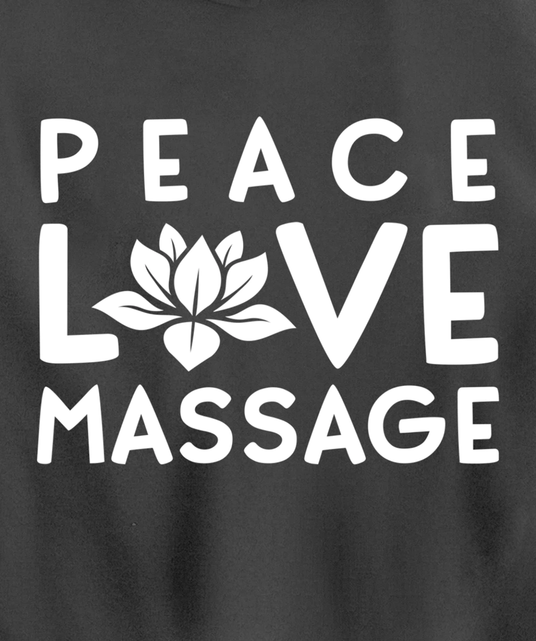 Funny Peace Love Massage Therapist Gifts For Women Therapy Pullover Hoodie