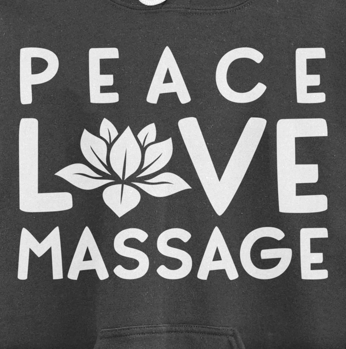 Funny Peace Love Massage Therapist Gifts For Women Therapy Pullover Hoodie