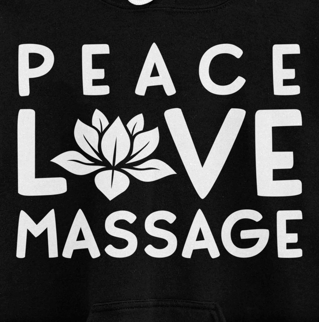 Funny Peace Love Massage Therapist Gifts For Women Therapy Pullover Hoodie