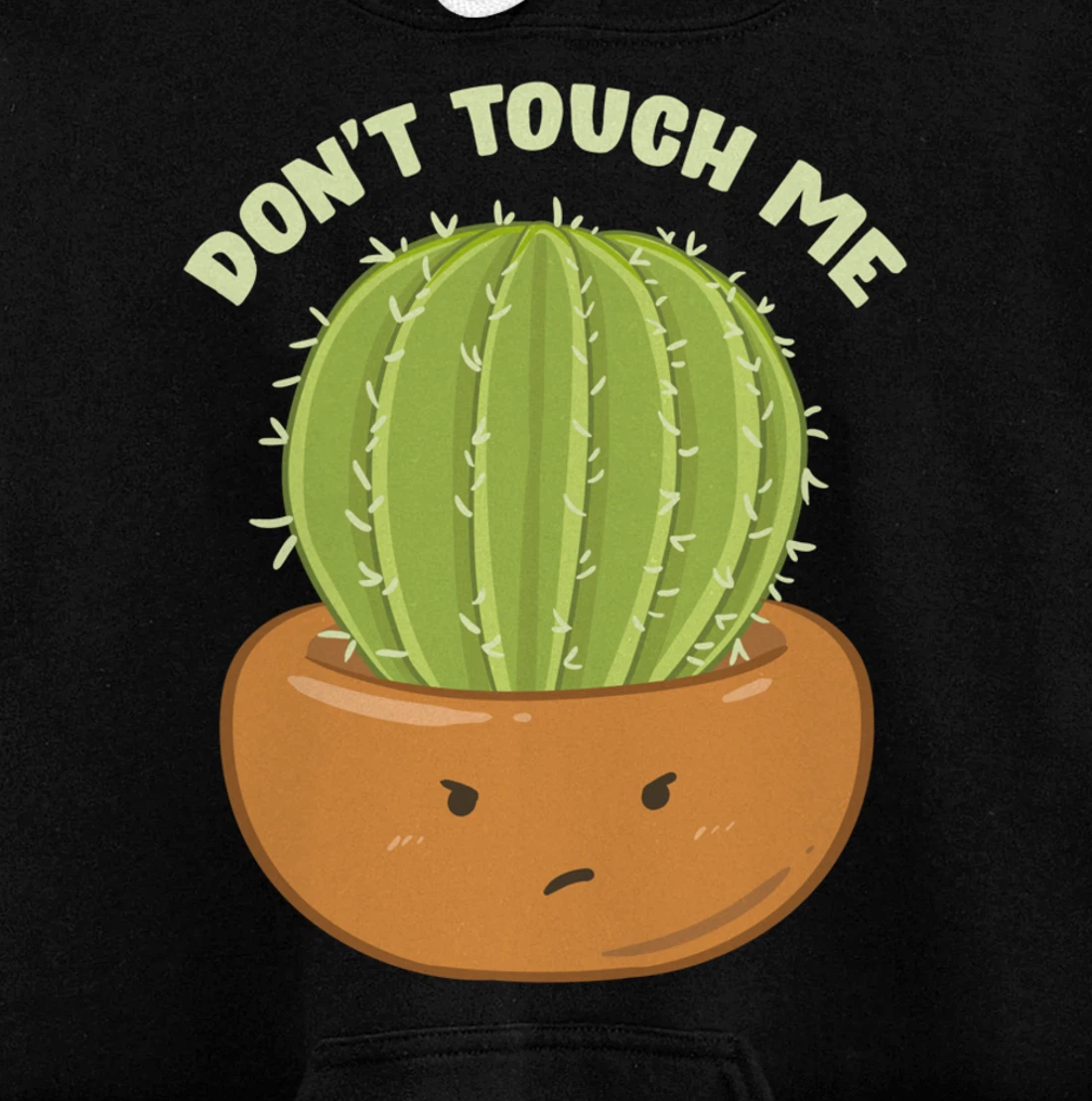Adorable Don't Touch Me Prickly Cactus Pun Succulent Pullover Hoodie