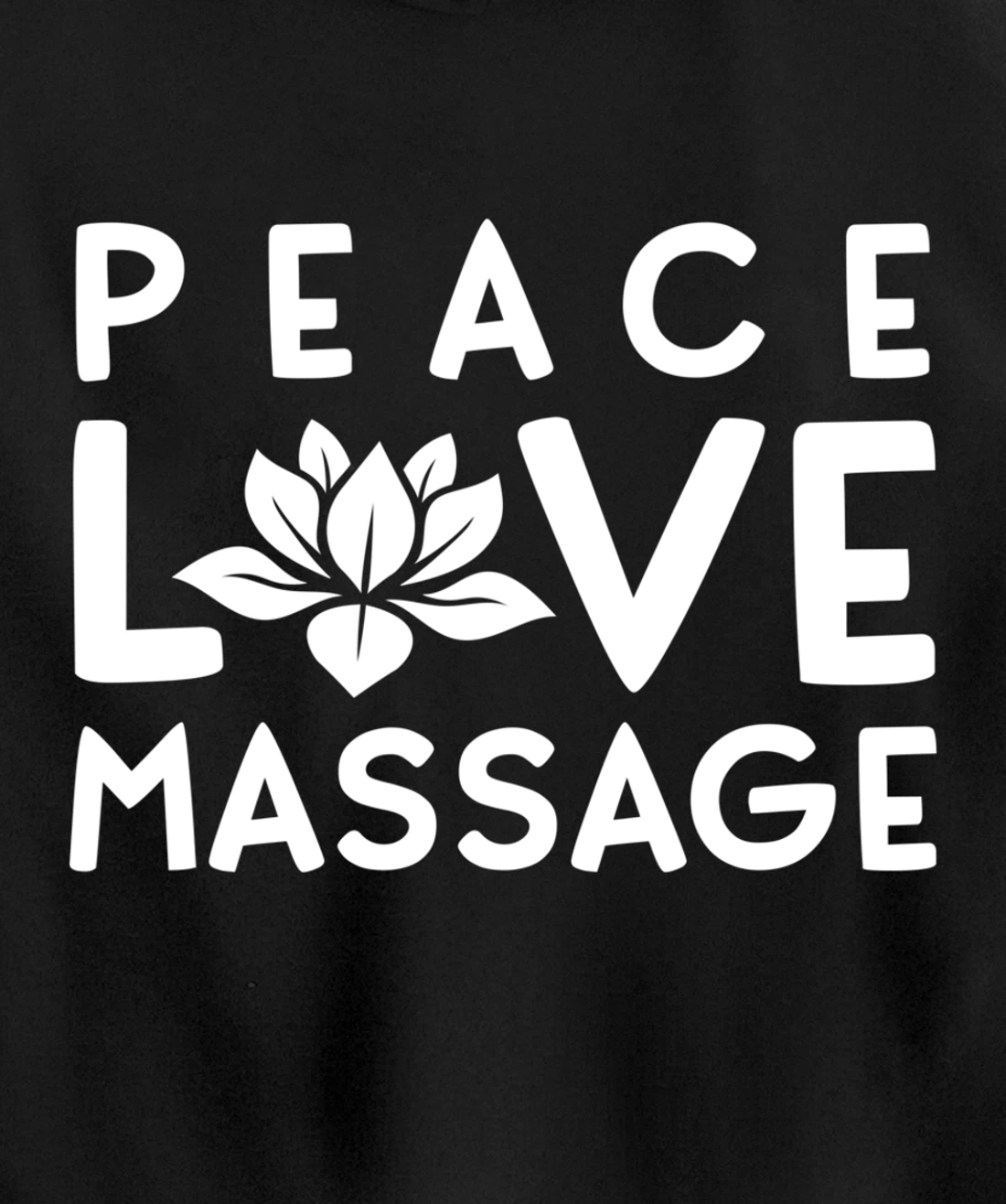Funny Peace Love Massage Therapist Gifts For Women Therapy Pullover Hoodie