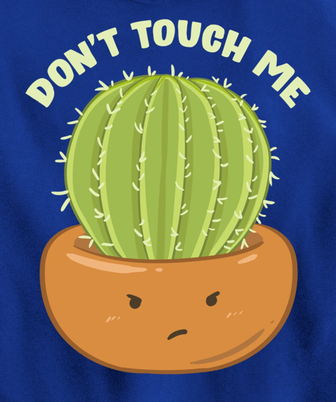 Adorable Don't Touch Me Prickly Cactus Pun Succulent Pullover Hoodie