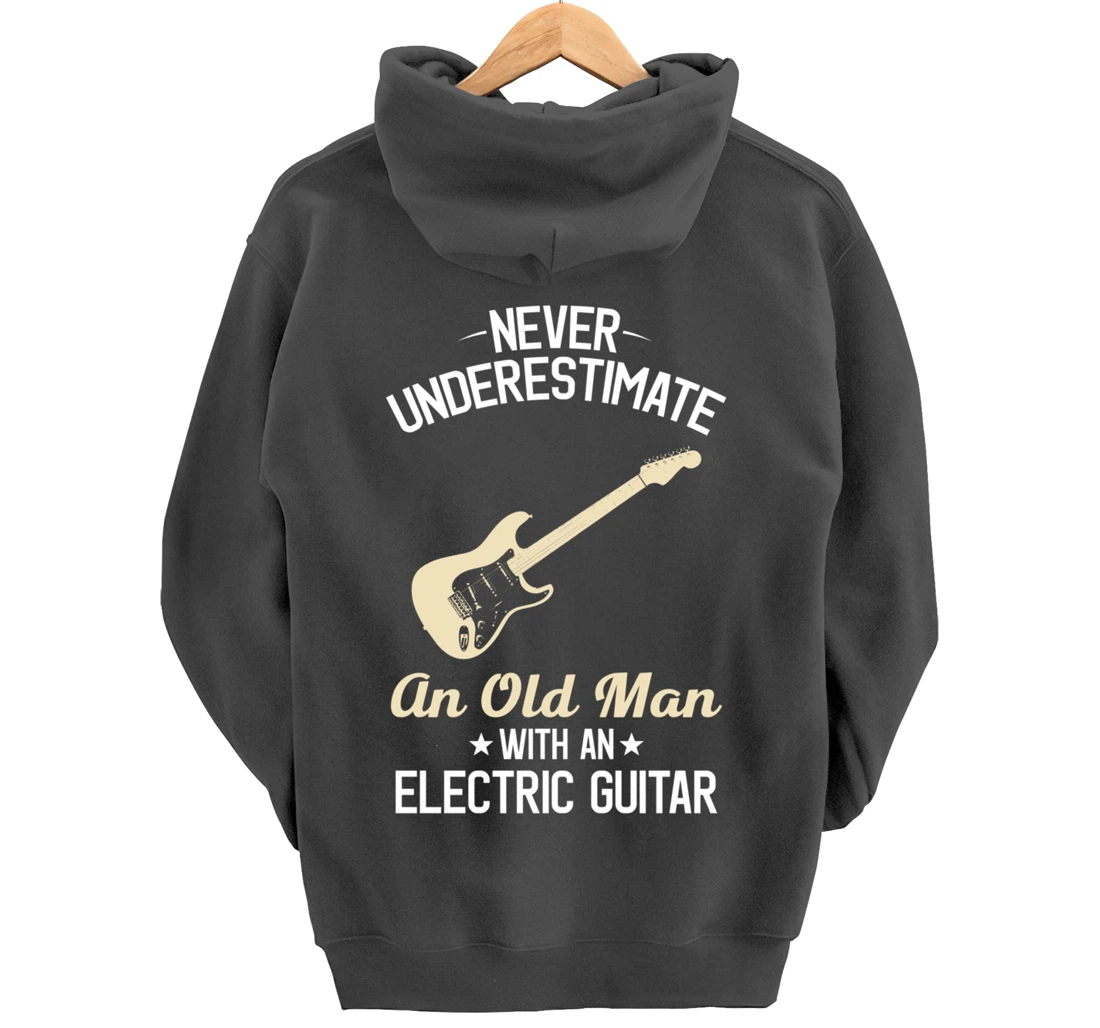 Electric Guitars Funny Vintage Guitarist Guitar Player Gift Pullover Hoodie