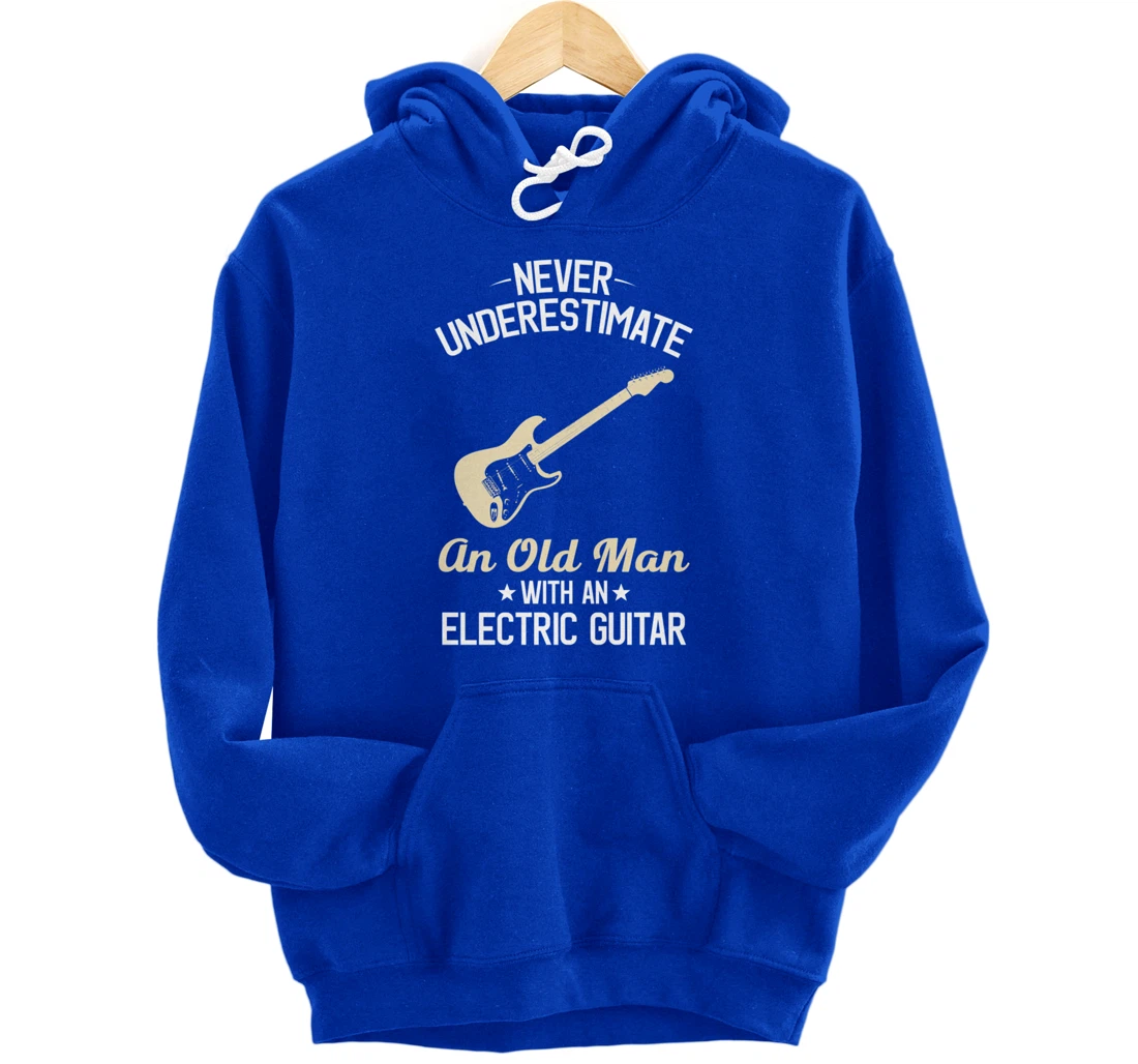 Electric Guitars Funny Vintage Guitarist Guitar Player Gift Pullover Hoodie