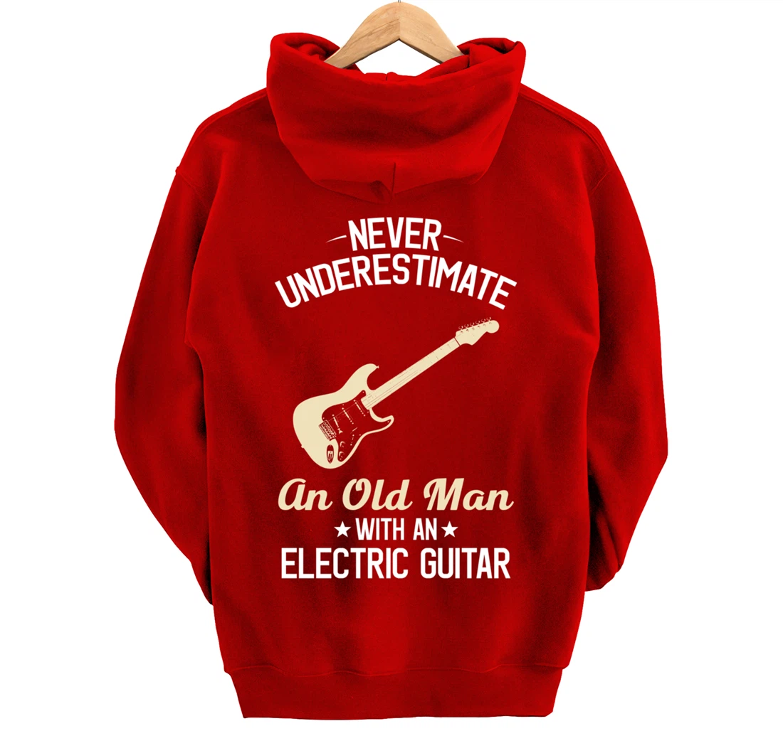 Electric Guitars Funny Vintage Guitarist Guitar Player Gift Pullover Hoodie