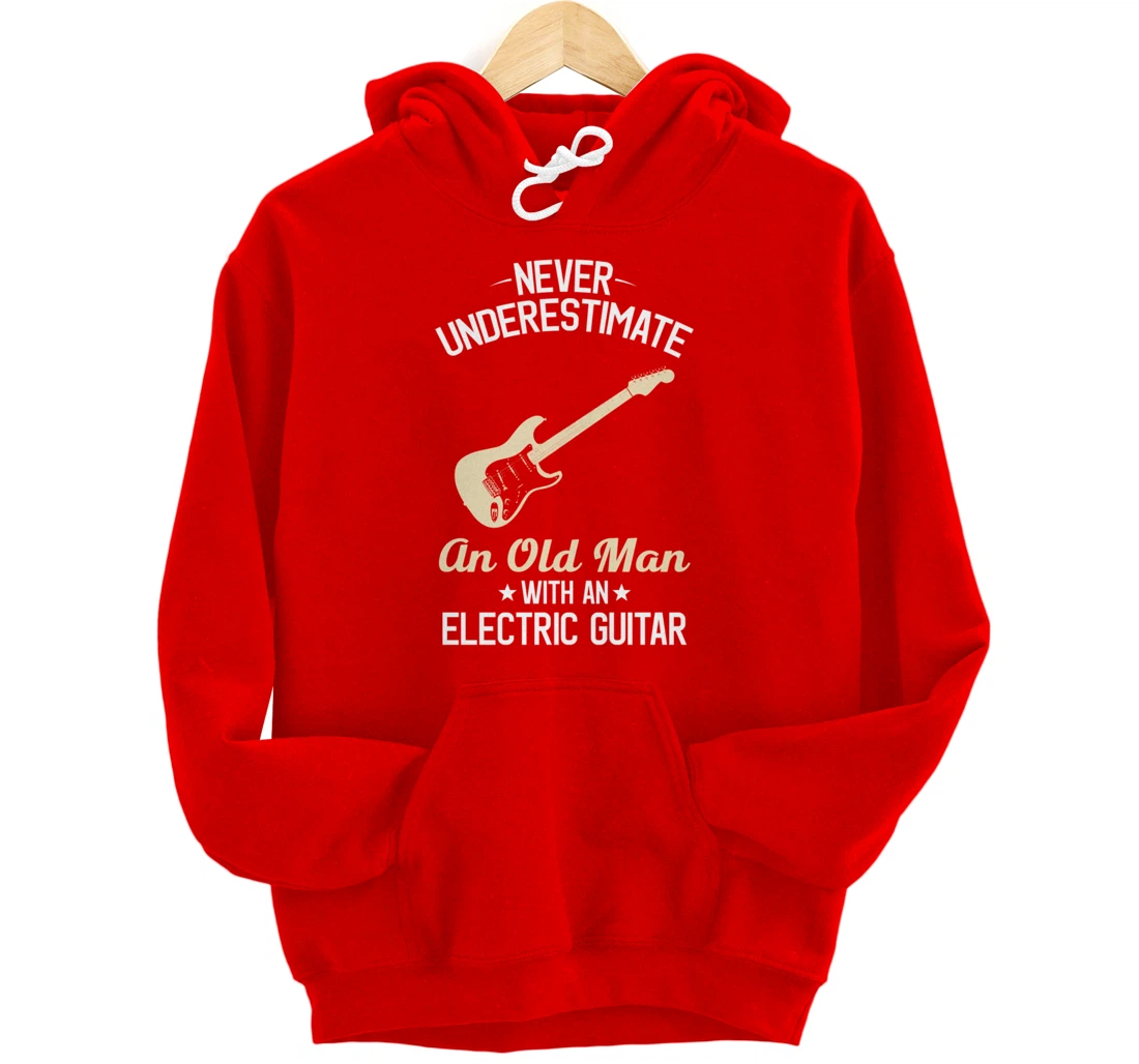 Electric Guitars Funny Vintage Guitarist Guitar Player Gift Pullover Hoodie