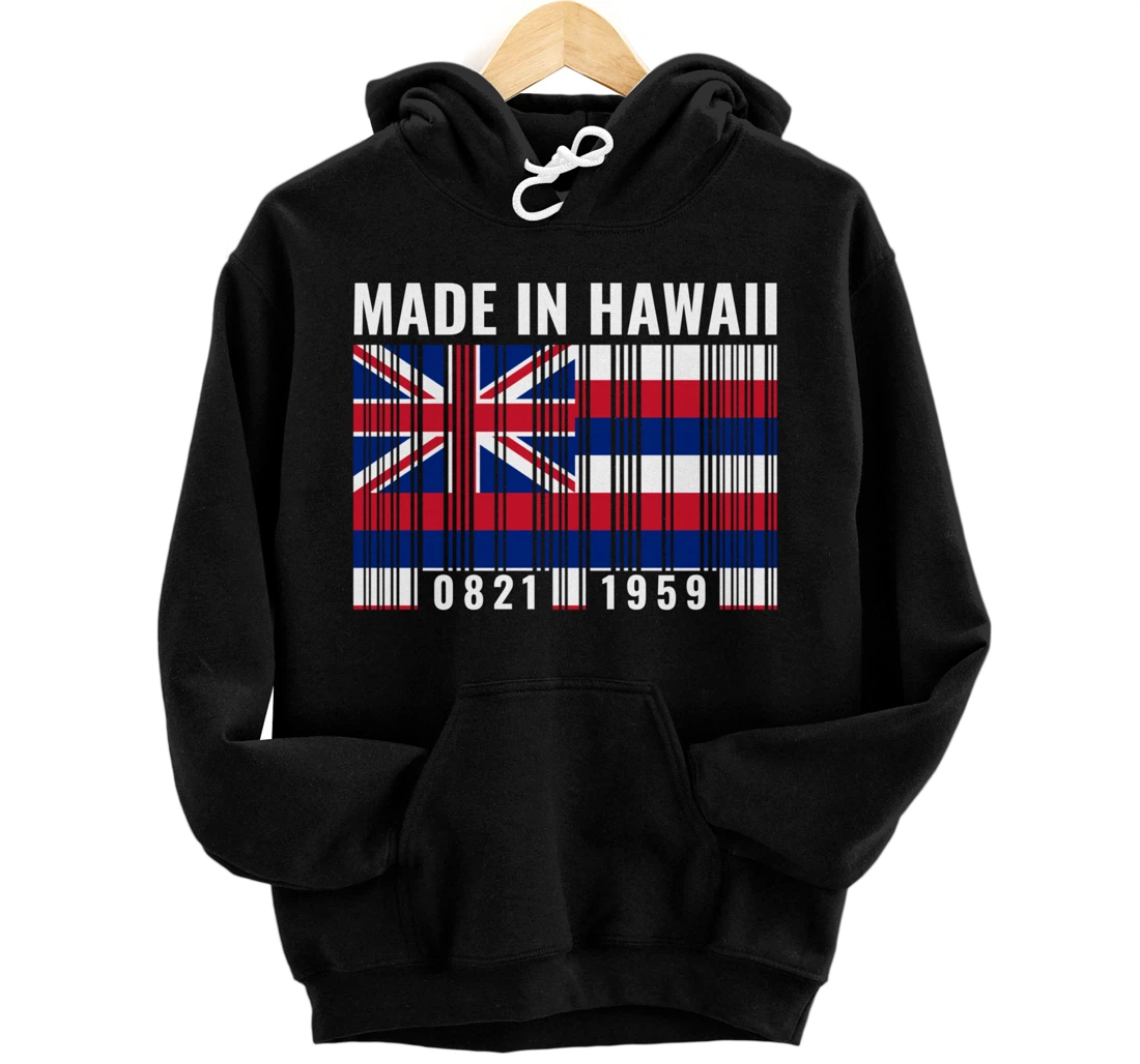 Hawaii Heritage Hawaiian Roots Barcode Pullover Hoodie