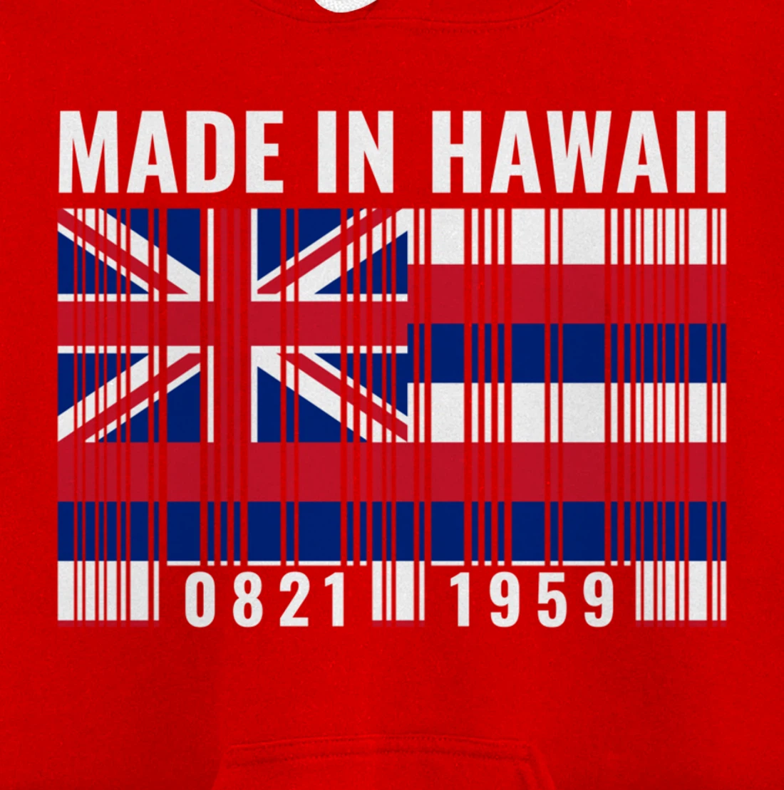 Hawaii Heritage Hawaiian Roots Barcode Pullover Hoodie