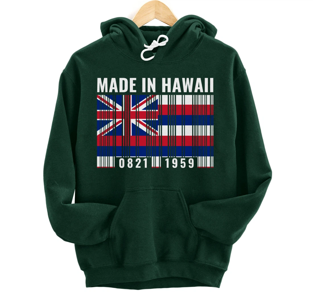 Hawaii Heritage Hawaiian Roots Barcode Pullover Hoodie