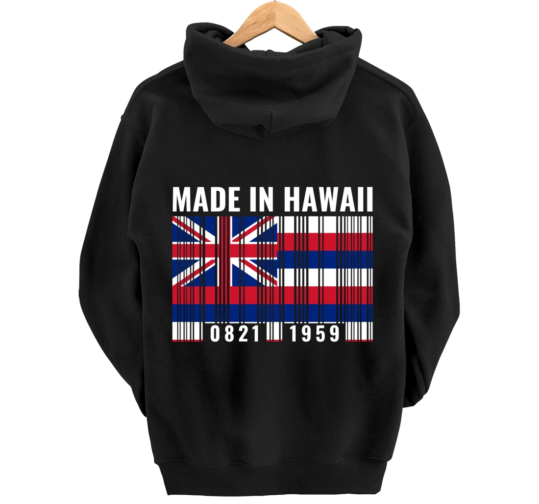 Hawaii Heritage Hawaiian Roots Barcode Pullover Hoodie