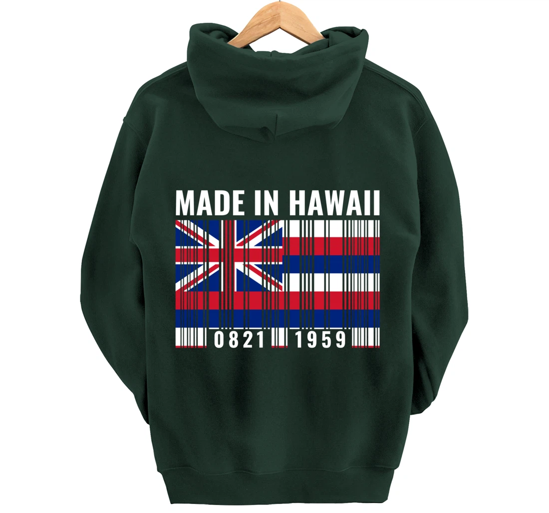 Hawaii Heritage Hawaiian Roots Barcode Pullover Hoodie