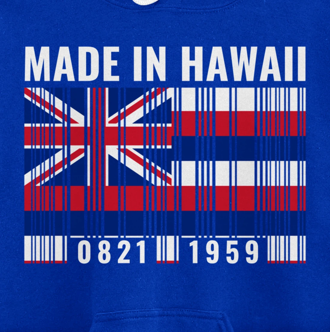 Hawaii Heritage Hawaiian Roots Barcode Pullover Hoodie
