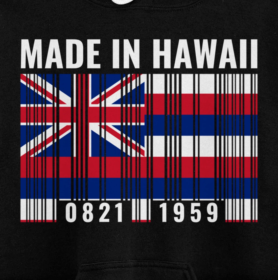 Hawaii Heritage Hawaiian Roots Barcode Pullover Hoodie