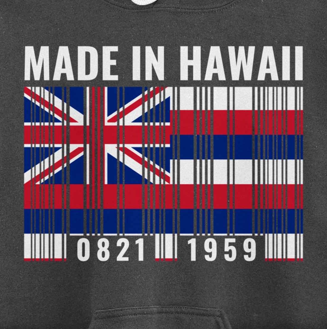 Hawaii Heritage Hawaiian Roots Barcode Pullover Hoodie