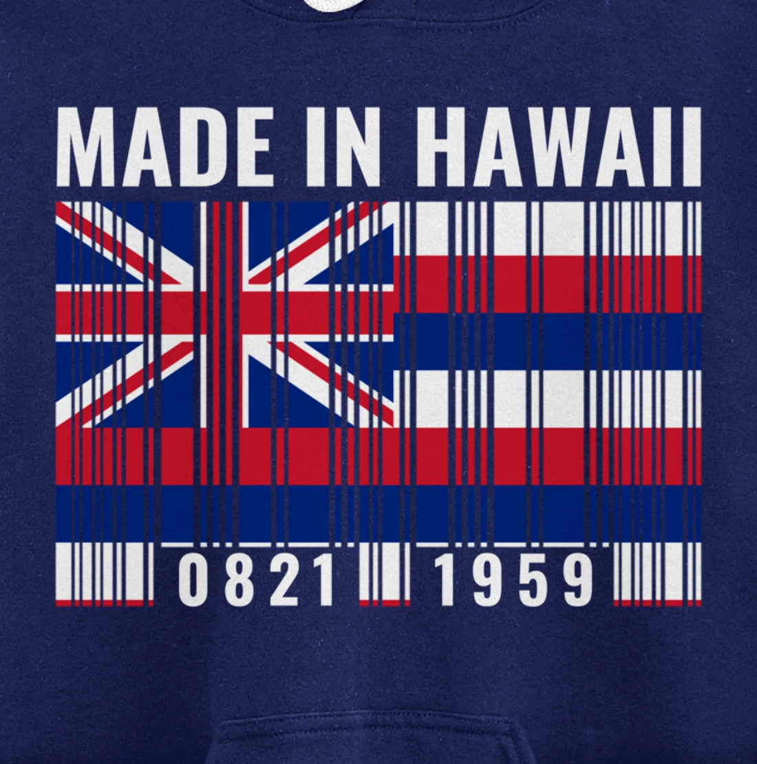 Hawaii Heritage Hawaiian Roots Barcode Pullover Hoodie