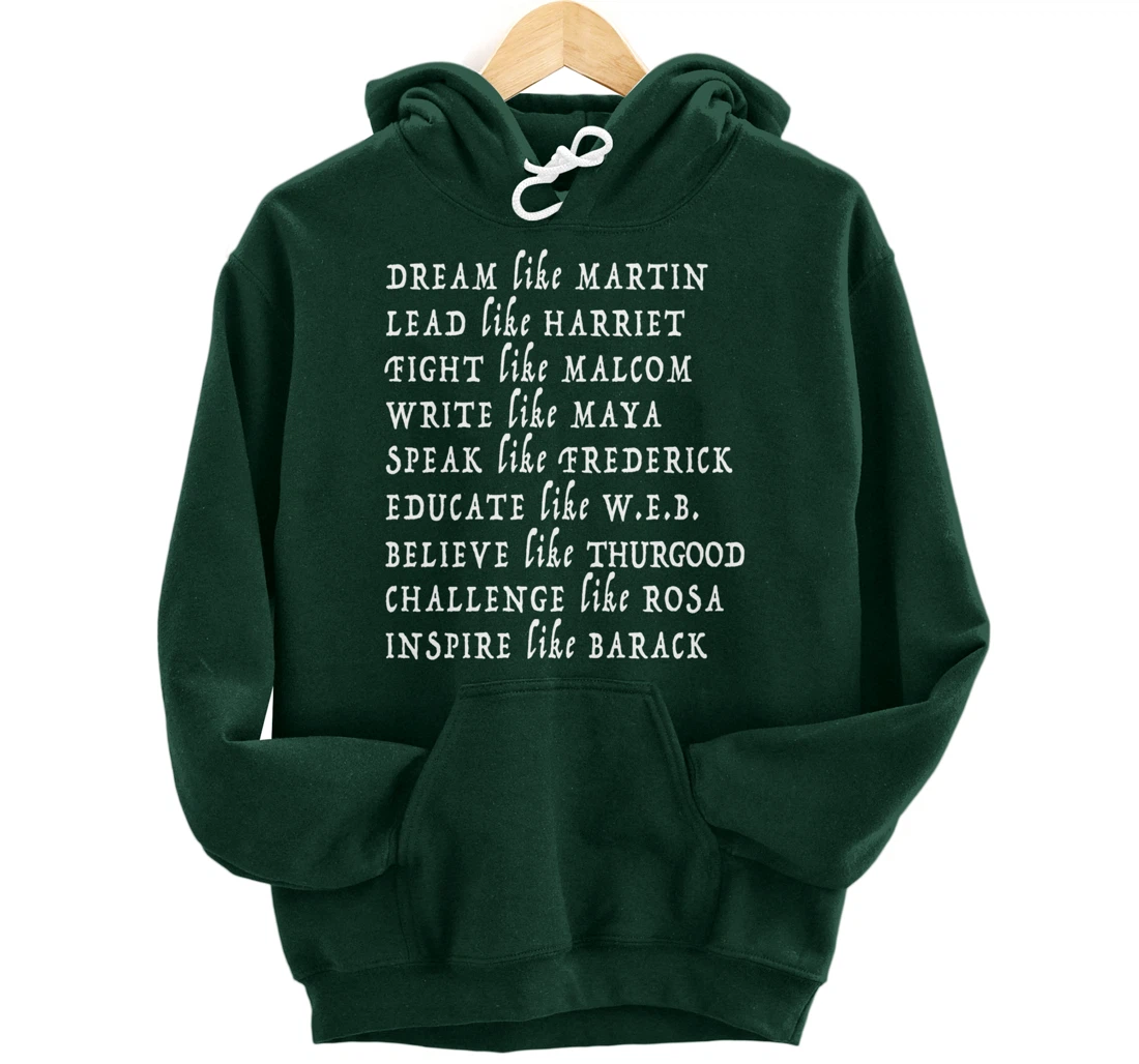 Black History Month Shirt Black Pride Leaders Black Power Pullover Hoodie