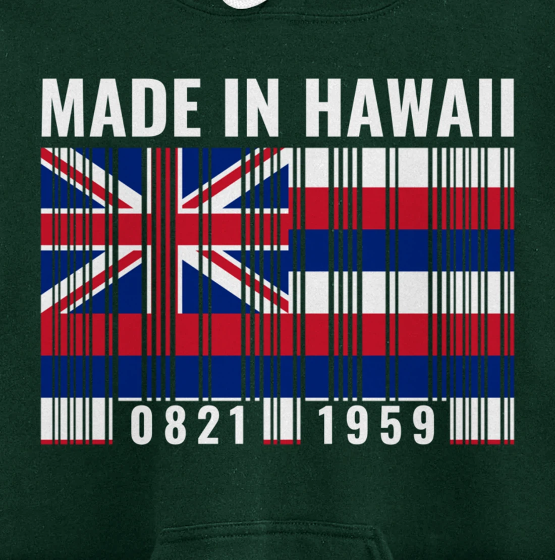 Hawaii Heritage Hawaiian Roots Barcode Pullover Hoodie