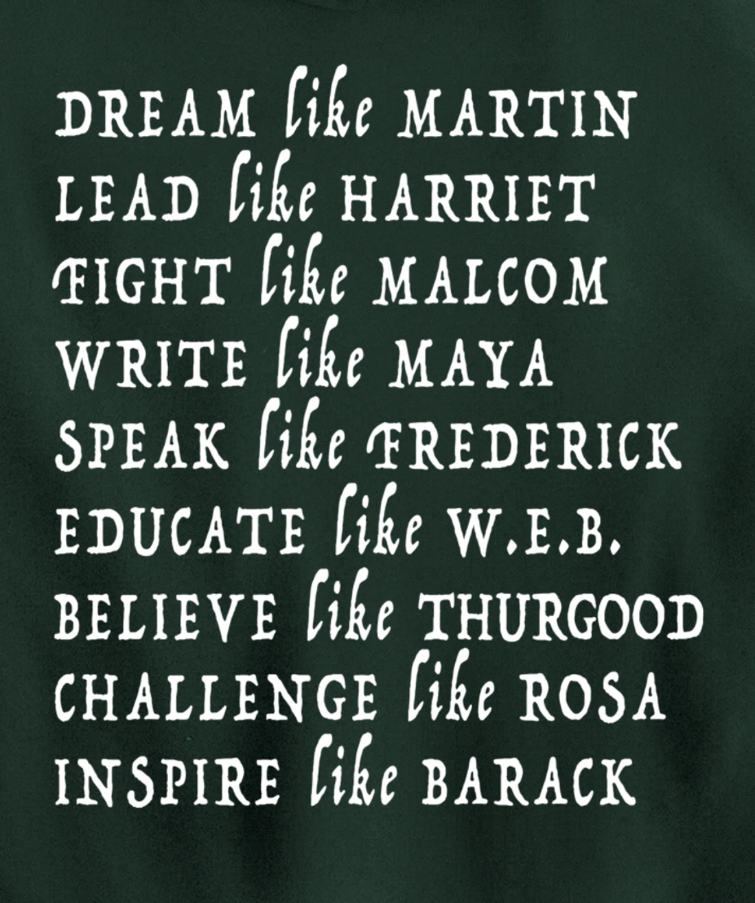 Black History Month Shirt Black Pride Leaders Black Power Pullover Hoodie