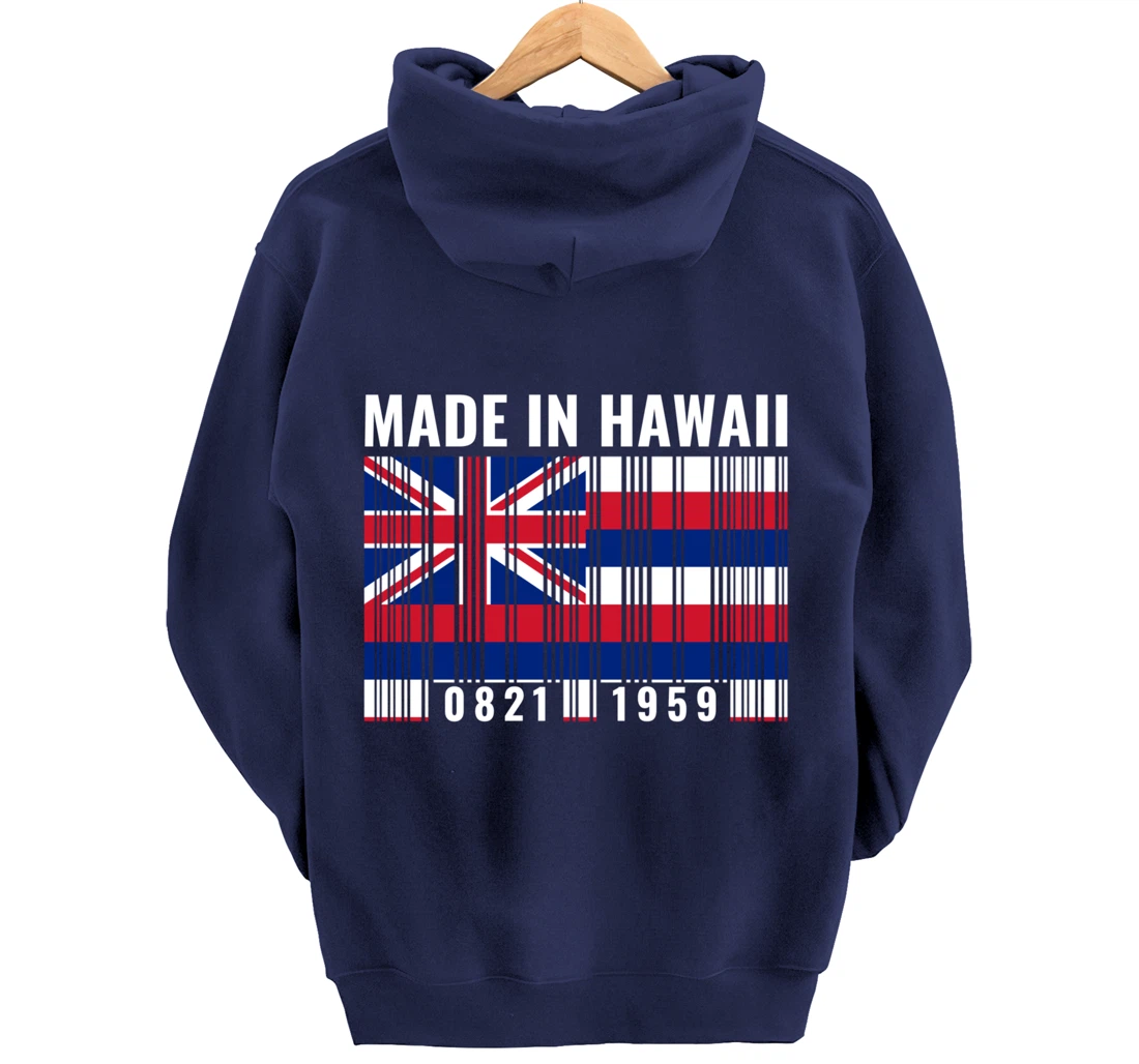 Hawaii Heritage Hawaiian Roots Barcode Pullover Hoodie