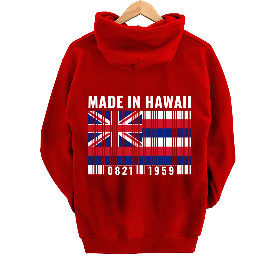 Hawaii Heritage Hawaiian Roots Barcode Pullover Hoodie