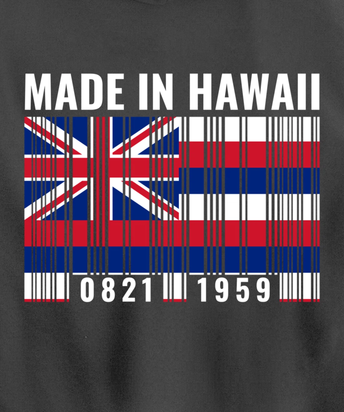 Hawaii Heritage Hawaiian Roots Barcode Pullover Hoodie