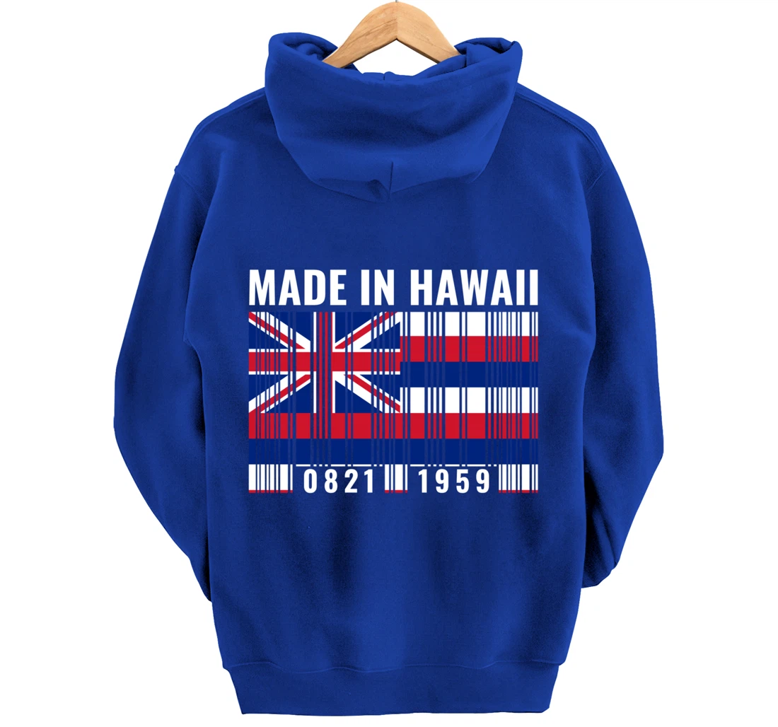 Hawaii Heritage Hawaiian Roots Barcode Pullover Hoodie