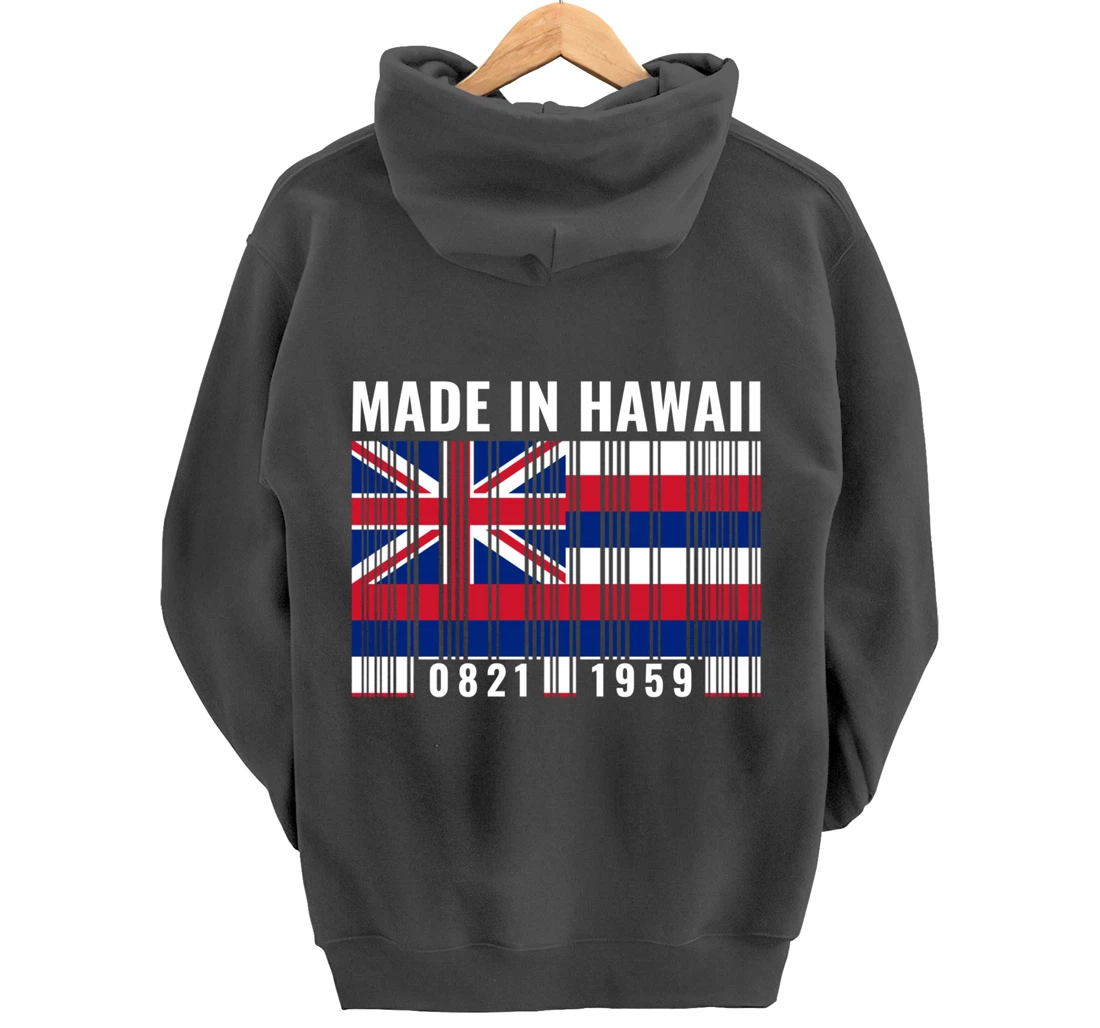 Hawaii Heritage Hawaiian Roots Barcode Pullover Hoodie