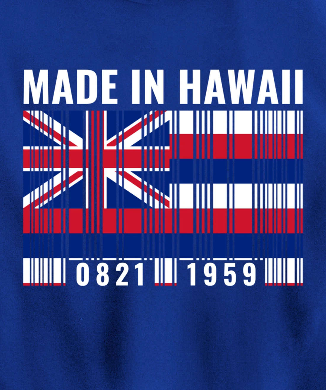 Hawaii Heritage Hawaiian Roots Barcode Pullover Hoodie