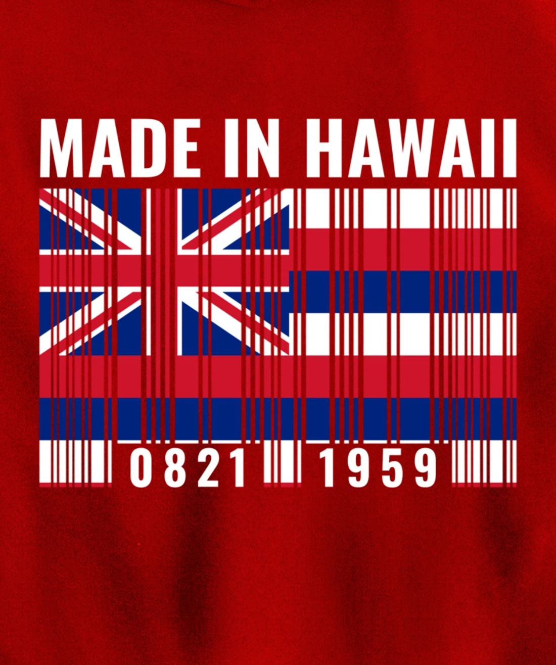 Hawaii Heritage Hawaiian Roots Barcode Pullover Hoodie