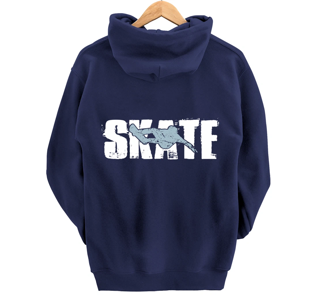 Distress Boys Skateboard Skater Gifts Skateboarding Pullover Hoodie