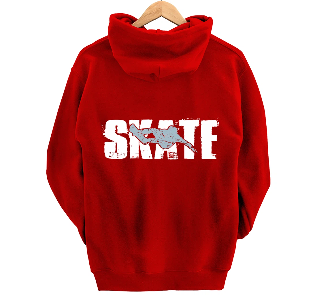 Distress Boys Skateboard Skater Gifts Skateboarding Pullover Hoodie