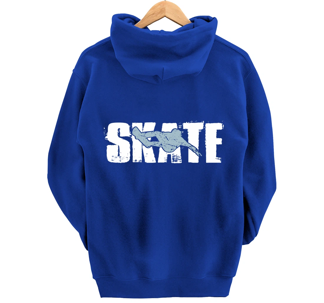 Distress Boys Skateboard Skater Gifts Skateboarding Pullover Hoodie