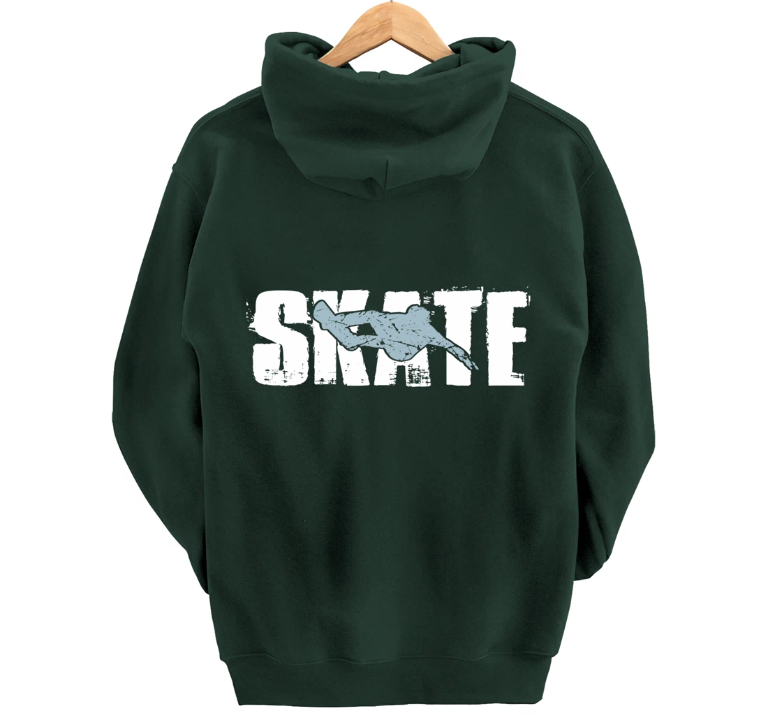 Distress Boys Skateboard Skater Gifts Skateboarding Pullover Hoodie