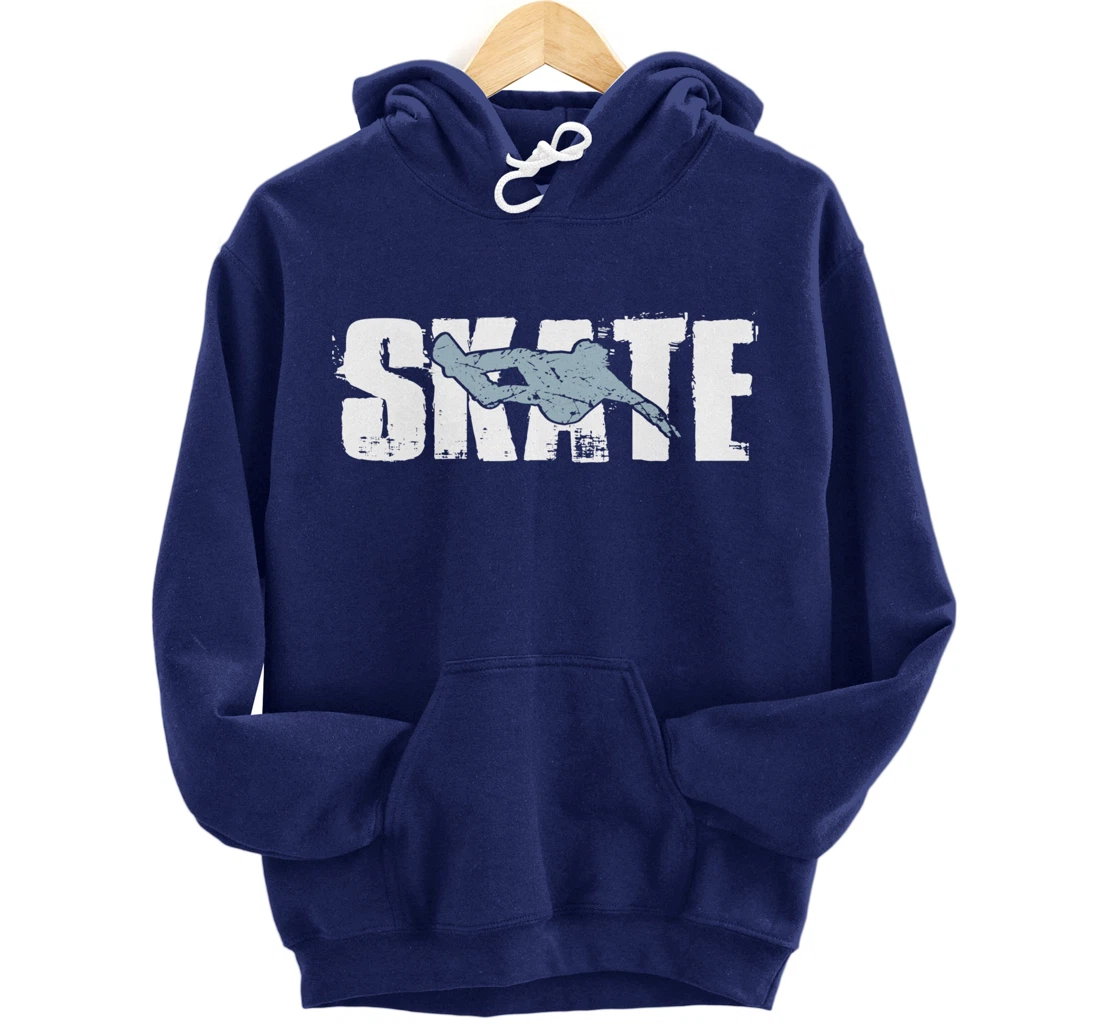 Distress Boys Skateboard Skater Gifts Skateboarding Pullover Hoodie