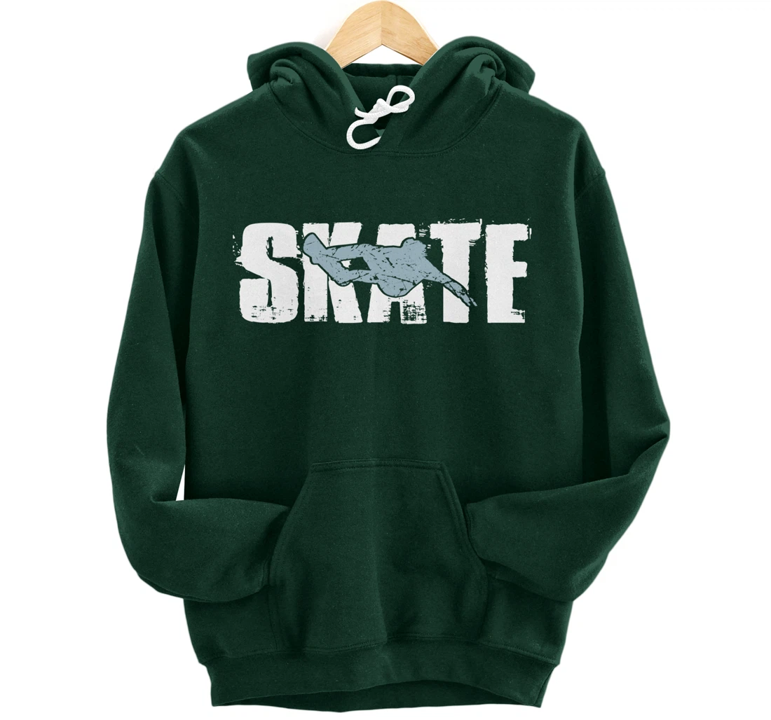 Distress Boys Skateboard Skater Gifts Skateboarding Pullover Hoodie
