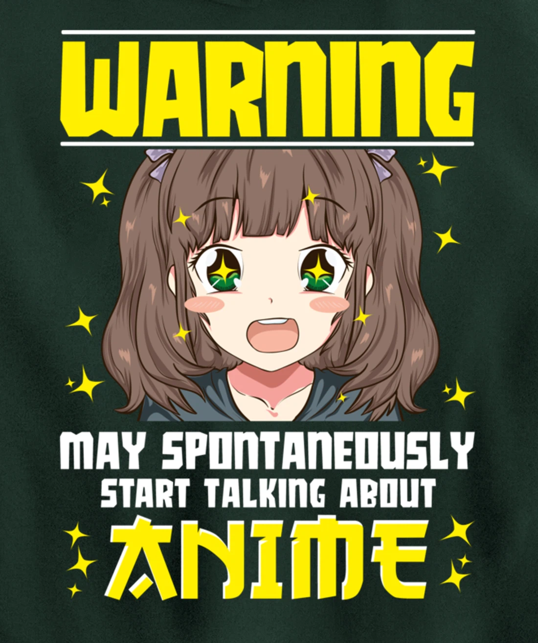 Funny Warning: May Spontaneously Start Talking About Anime Pullover Hoodie