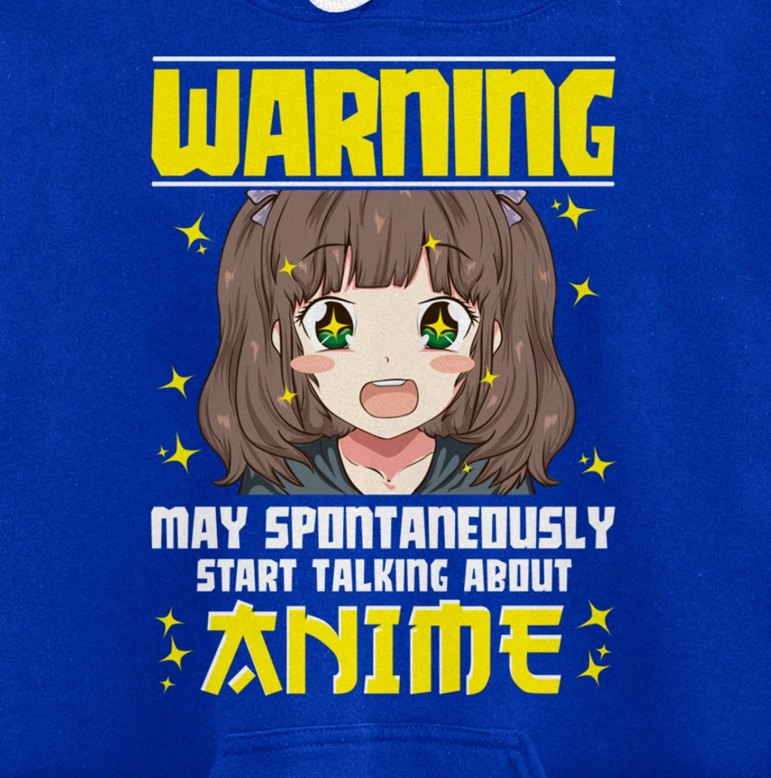 Funny Warning: May Spontaneously Start Talking About Anime Pullover Hoodie