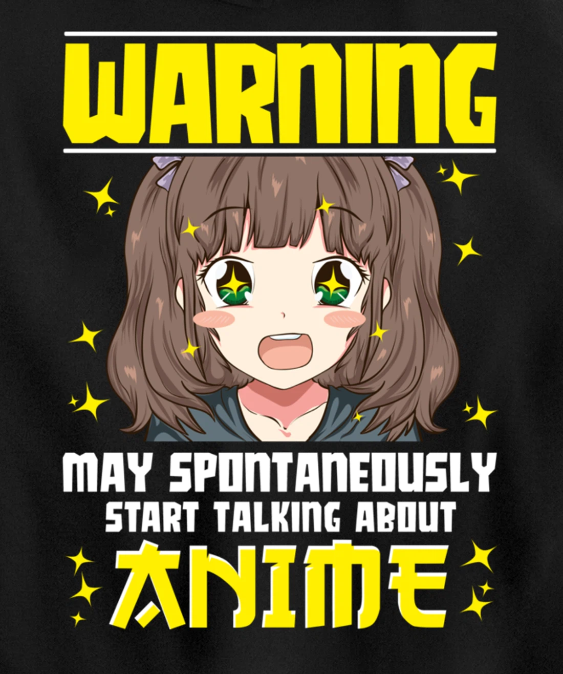 Funny Warning: May Spontaneously Start Talking About Anime Pullover Hoodie
